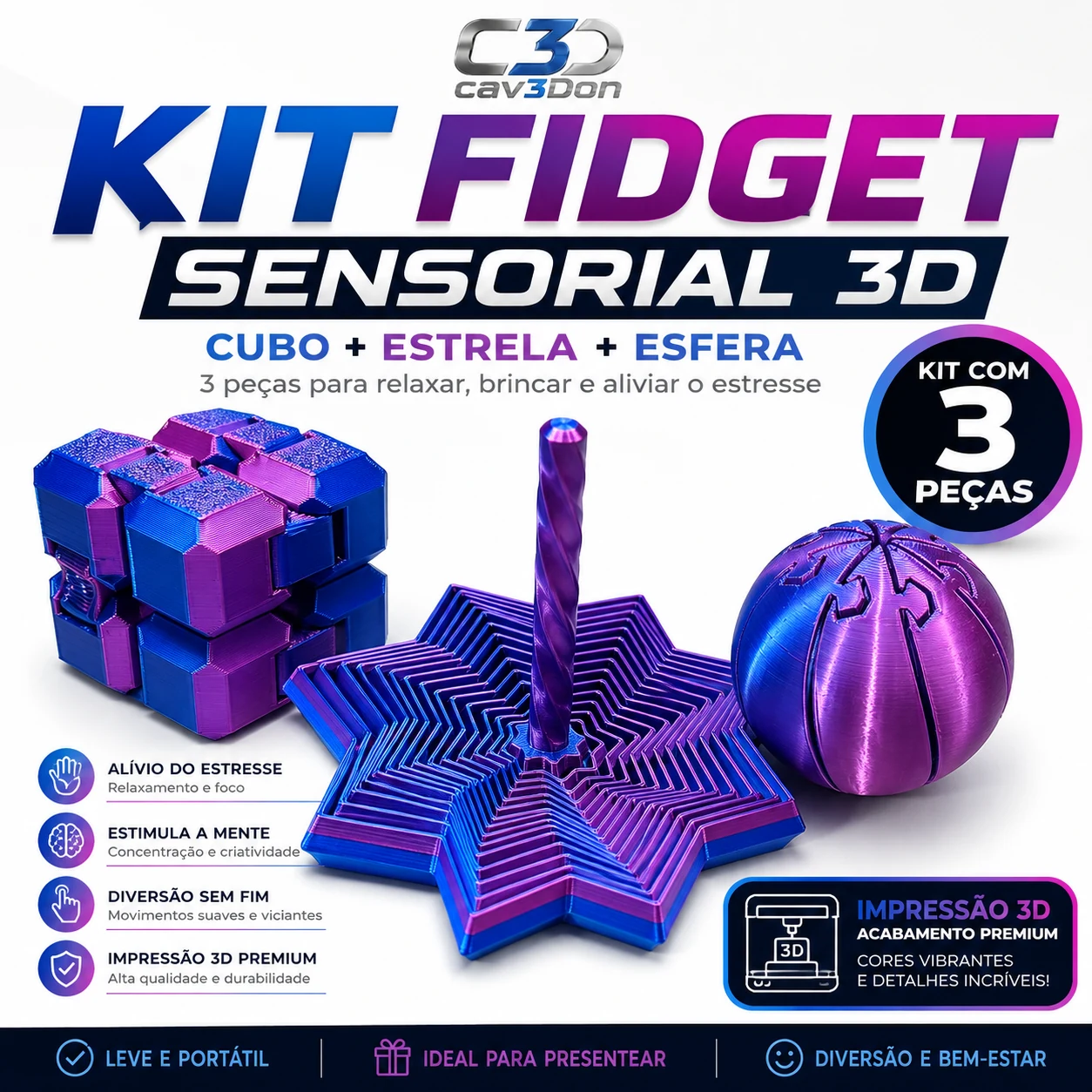 Kit Fidget CAV3DON